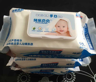 婴儿湿巾厂家直销 湿纸巾宝宝湿巾批发无香80抽加盖口手湿巾